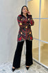 Alia Black Velvet Jacket With Trousers Set